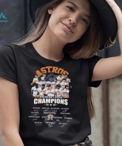 Official Houston Astros team football 2022 American League Champions signatures shirt