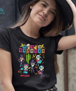 Official Mexican Papel Picado Banner Cute Dia De Los Muertos Figures halloween shirt