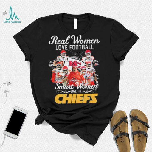 Official NFL Real Women Love Football Smart Women Love The Chiefs Signatures Shirt