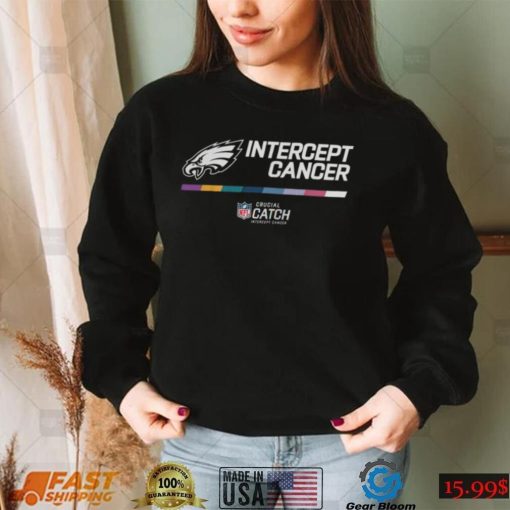 Official Philadelphia Eagles 2022 NFL Crucial Catch Intercept Cancer Hoodie