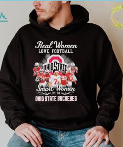 Official Real Women love football smart Women love the Ohio State Buckeyes team signatures shirt