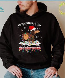 Official Santa Dachshund on the naughtry list and I regret nothing light Merry Christmas shirt