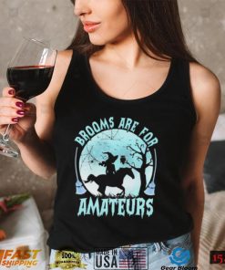 Official Witch Reading Horse Brooms Are For Amateurs Halloween Shirt