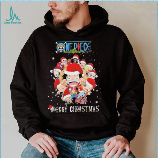 One Piece Chibi Characters Santa Hat Merry Christmas Sweatshirt