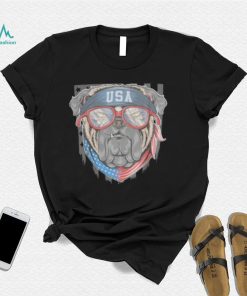Patriotic Bulldog usa flag dog lover shirt