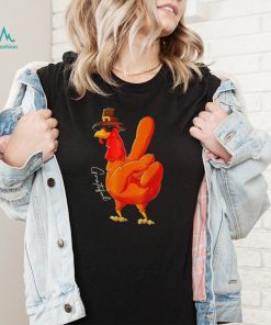 Peace sign turkey Thanksgiving say hi shirt