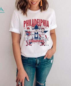 Philadelphia Phillies 2022 League Champions Caricature Signatures Shirt