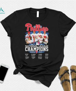 Phillies 2022 National League Champions Philadelphia Phillies Baseball Team Signatures Shirt