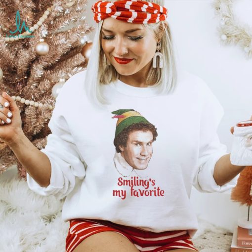 SMILING’S MY FAVORITE BUDDY THE ELF WILL FERRELL MOVIE CHRISTMAS SHIRT