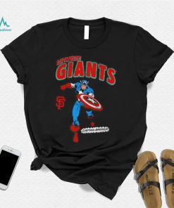 San Francisco Giants Captain America Marvel retro shirt2