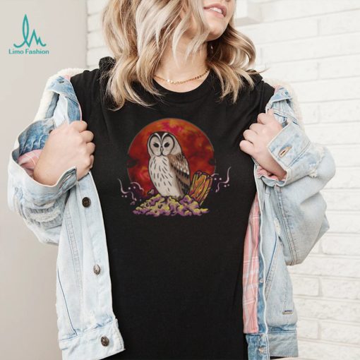 Sitting In Cemetery Halloween Owl shirt