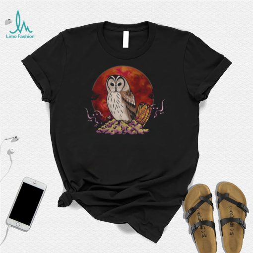Sitting In Cemetery Halloween Owl shirt