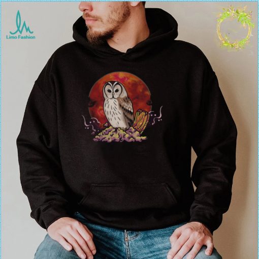 Sitting In Cemetery Halloween Owl shirt