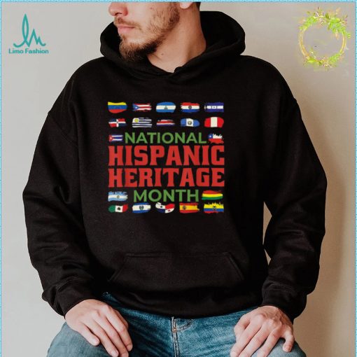 Spanish Speaking Countries Flag Hispanic Heritage Month New Design T Shirt