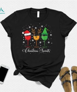Spirits Glasses Of Wine Xmas Holidays Party Christmas New Design T Shirt1