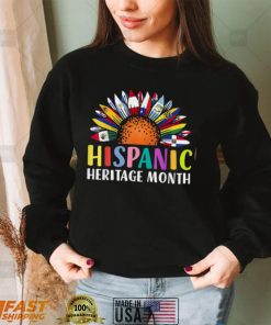Sunflower Latino Countries Flags Hispanic Heritage Month New Design T Shirt2
