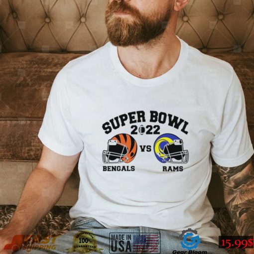 Super Bowl 2022 Cincinnati Bengals vs Los Angeles Rams American football helmet shirt