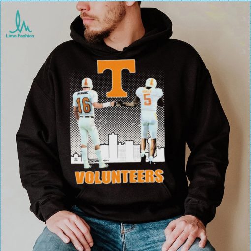 Tennessee Volunteers Peyton Manning And Hendon Hooker Signatures Shirt