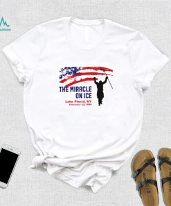The Miracle on ice hockey Lake Placid 1980 American flag shirt