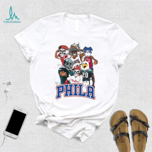 The Phila Sports Team Cartoon Skull Shirt