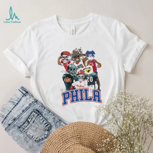 The Phila Sports Team Cartoon Skull Shirt