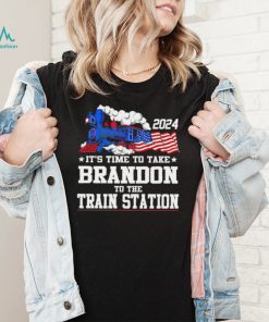 Train its time to take Brandon to the train station 2024 American flag shirt1