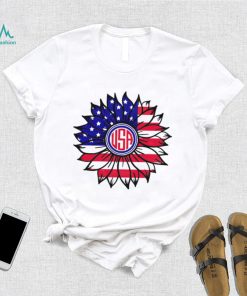 USA 4th of July sunflower shirt