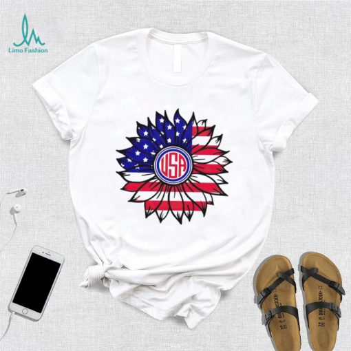 USA 4th of July sunflower shirt