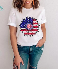 USA 4th of July sunflower shirt
