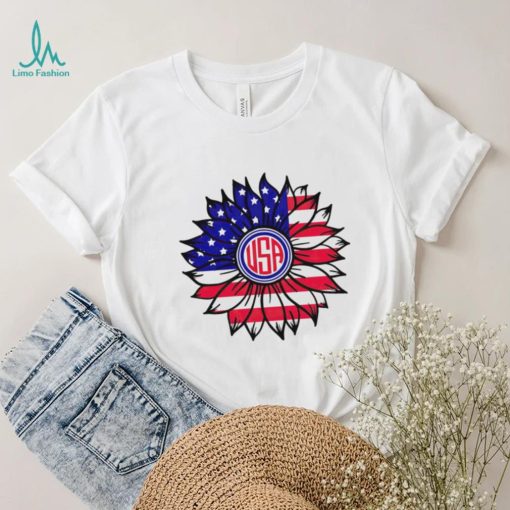 USA 4th of July sunflower shirt