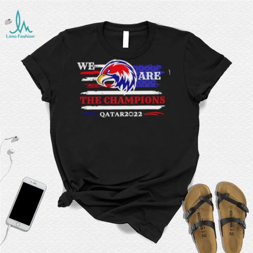 USA Football we are the Champions Qatar 2022 American flag shirt