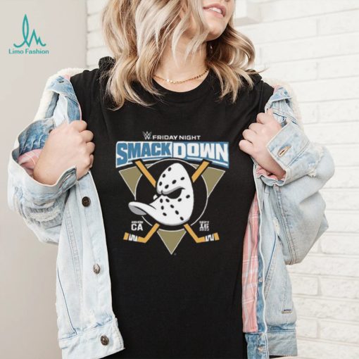 2022 Anaheim Ducks x WWE Smack Down T Shirt