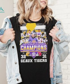 2022 First Saturday In November Champions Geaux Tigers Football Team Shirt