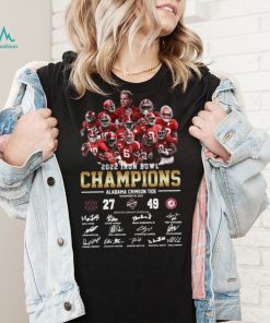 2022 Iron bowl Champions Alabama Crimson Tide Score signatures shirt