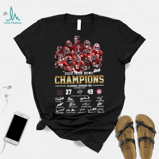 2022 Iron bowl Champions Alabama Crimson Tide Score signatures shirt