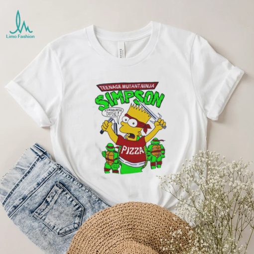 90s Bootleg Turtle Bart Teenage Mutant Ninja Simpson Kowabunga Dude Shirt