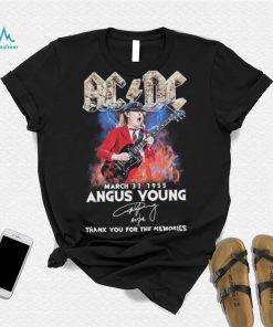 Ac Dc Angus Young March 31, 1955 Thank You For The Memories Signature Shirt