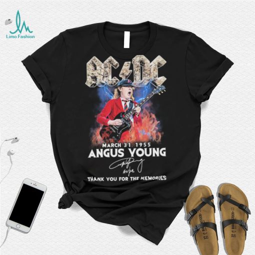 Ac Dc Angus Young March 31, 1955 Thank You For The Memories Signature Shirt