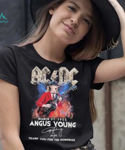 Ac Dc Angus Young March 31, 1955 Thank You For The Memories Signature Shirt