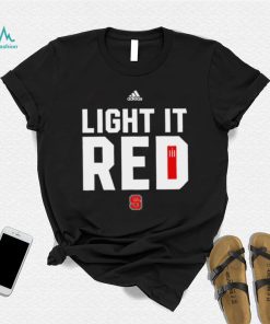 Adidas NC State Wolfpack Light it red logo shirt