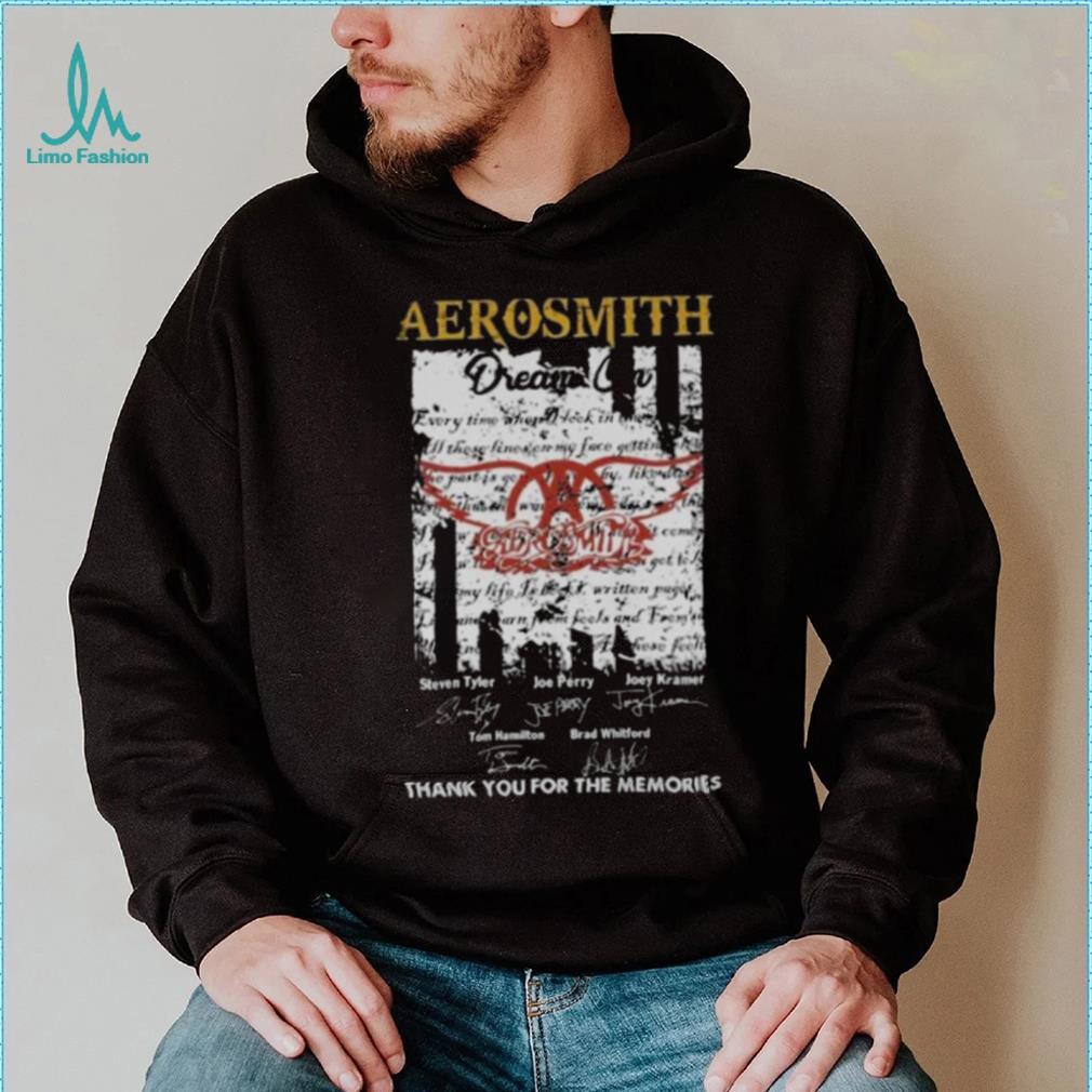 Aerosmith Dream On Signatures Thank You For The Memories Shirt Aerosmith Dream On Signatures Thank You For The Memories Shirt