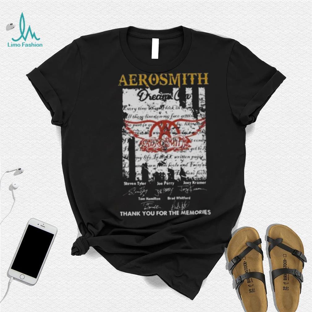 Aerosmith Dream On Signatures Thank You For The Memories Shirt Aerosmith Dream On Signatures Thank You For The Memories Shirt