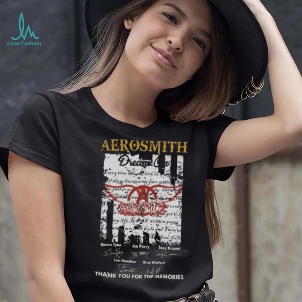Aerosmith Dream On Signatures Thank You For The Memories Shirt Aerosmith Dream On Signatures Thank You For The Memories Shirt