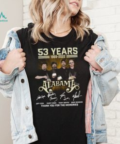 Alabama 53 Years 1969 2022 Thank You For The Memories Signatures Mens Shirt