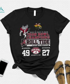 Alabama Crimson Tide Back To Back To Back Iron Bowl Champions Shirt