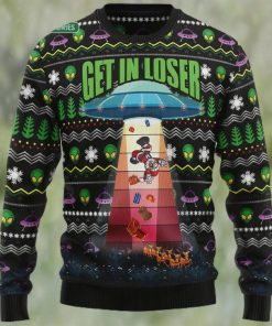 Alien Ugly Christmas Sweater, Get In Loser