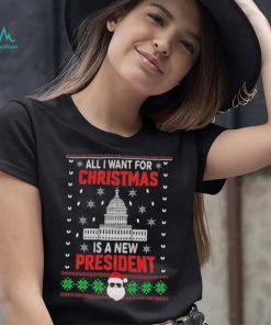 All I Want For Christmas Is A New President Santa Claus Christmas Ugly Sweatshirt