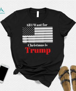 All I Want For Christmas Is Trump American Flag T Shirt