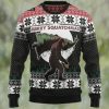 Vintage Background Awesome Deer Ugly Christmas Sweater, Xmas Sweatshirt