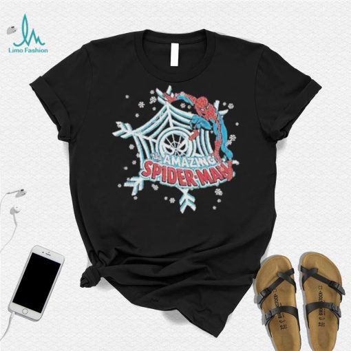 Amazing Spiderman On A Snowflake Christmas Design Shirt